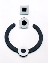 Jewelry by masako Ban :  bracelet metal acrylic masako